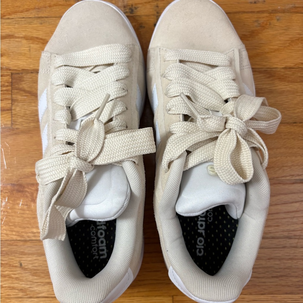 Adidas Beige and White Campus Sneakers - Picture 3 of 5